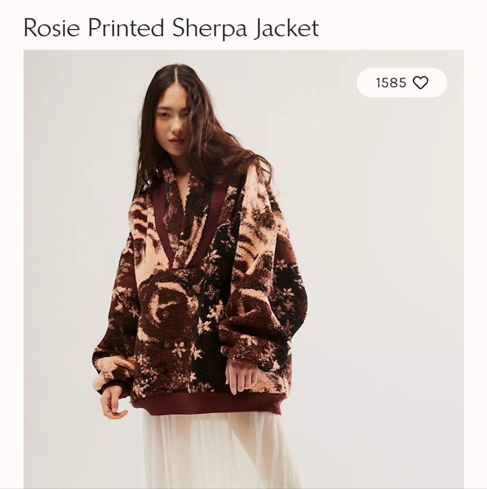 Free people we the free medium rosie sherpa jacket